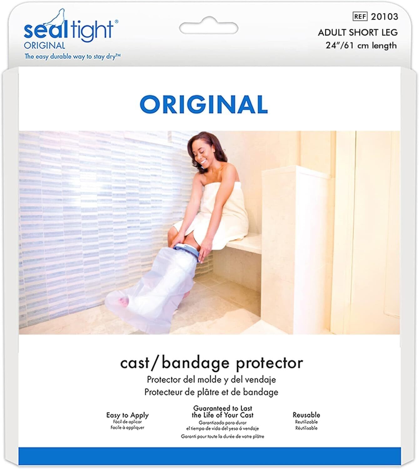SEAL-TIGHT Original Cast/Bandage Protector Adult Short Leg 24″