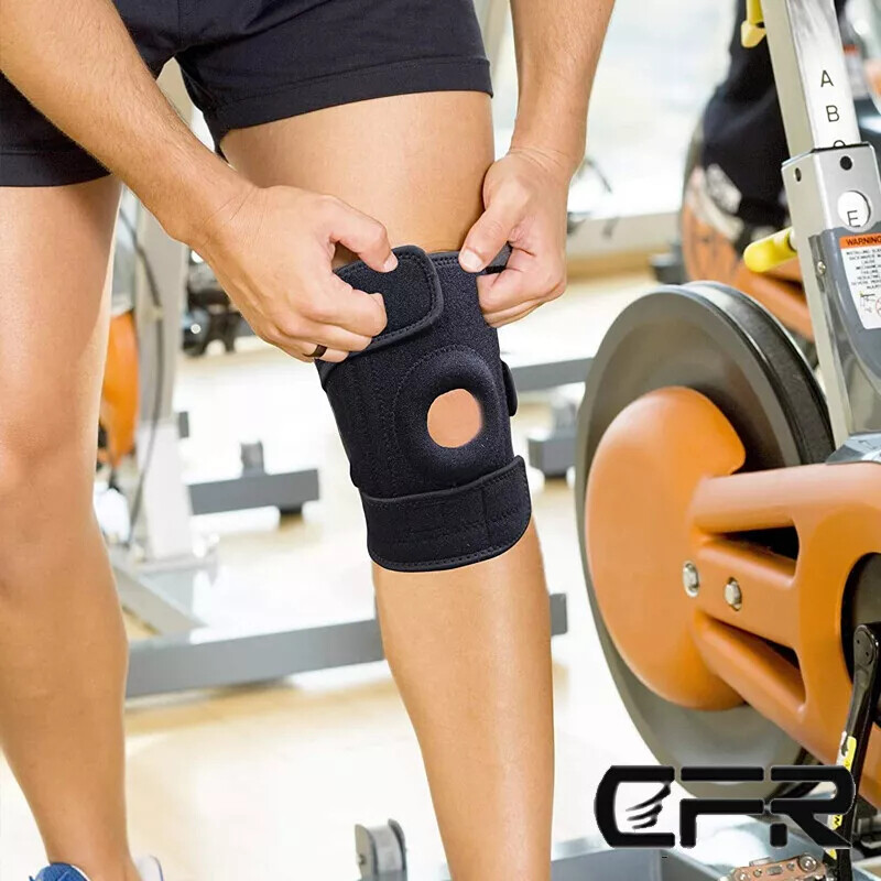Patella Knee Compression Sleeve Brace Support Meniscus Pad Sports Gym Joint Pain