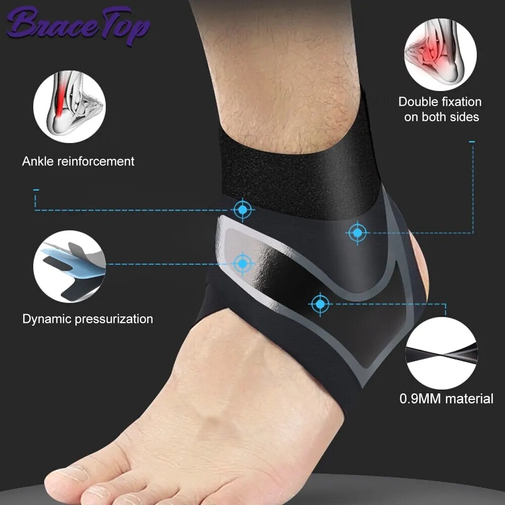 Ankle Support Compression Ankle Brace Elastic Sprain Strap Plantar Fasciitis Gym