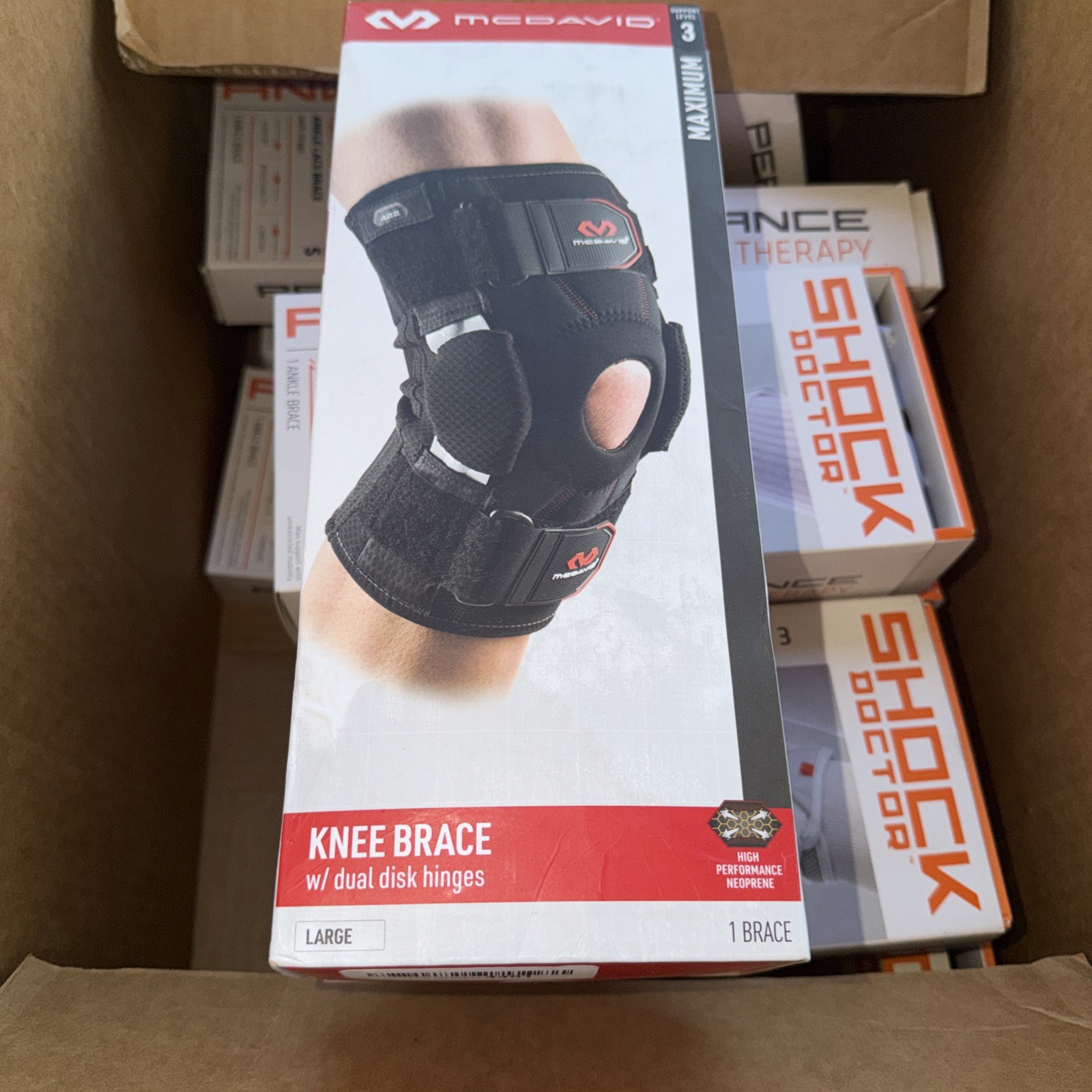 Mcdavid Level 3,Knee Brace w/dual disk hinges size large 15”-16”