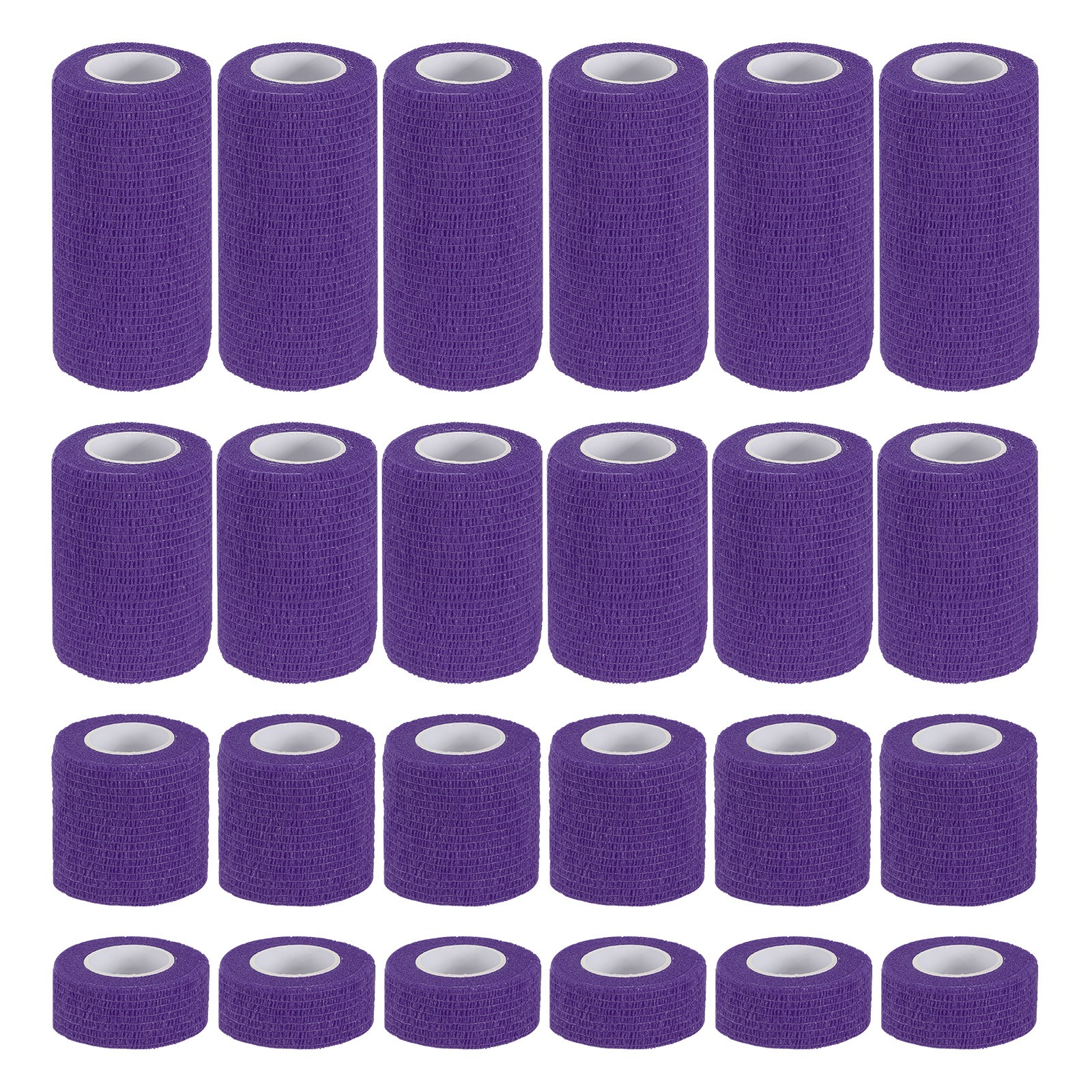 1″/2″/3″/4″ 24 Pcs 5 Yard Self Adhesive Bandage Wrap Self Tape Dark Purple
