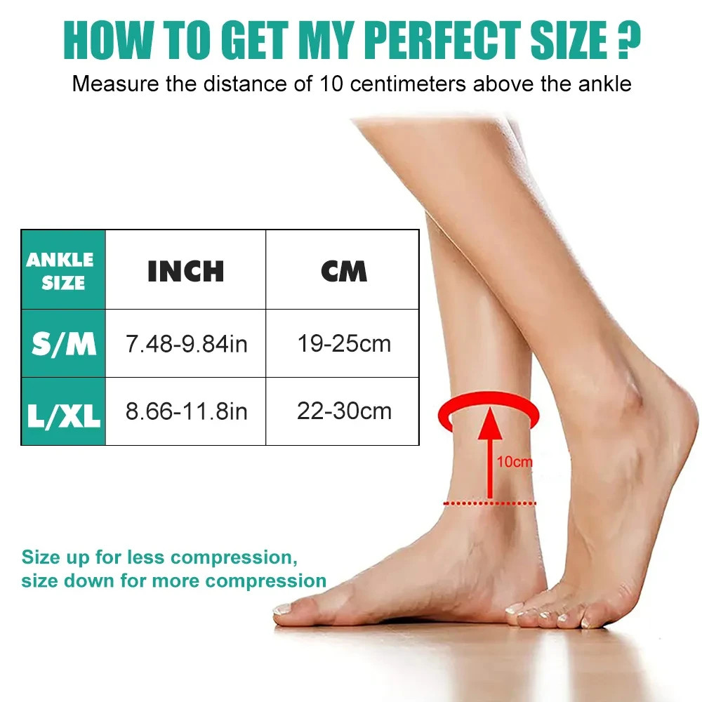 1Pair Compression Plantar Fasciitis Socks Ankle Brace Support Sleeves & Arch