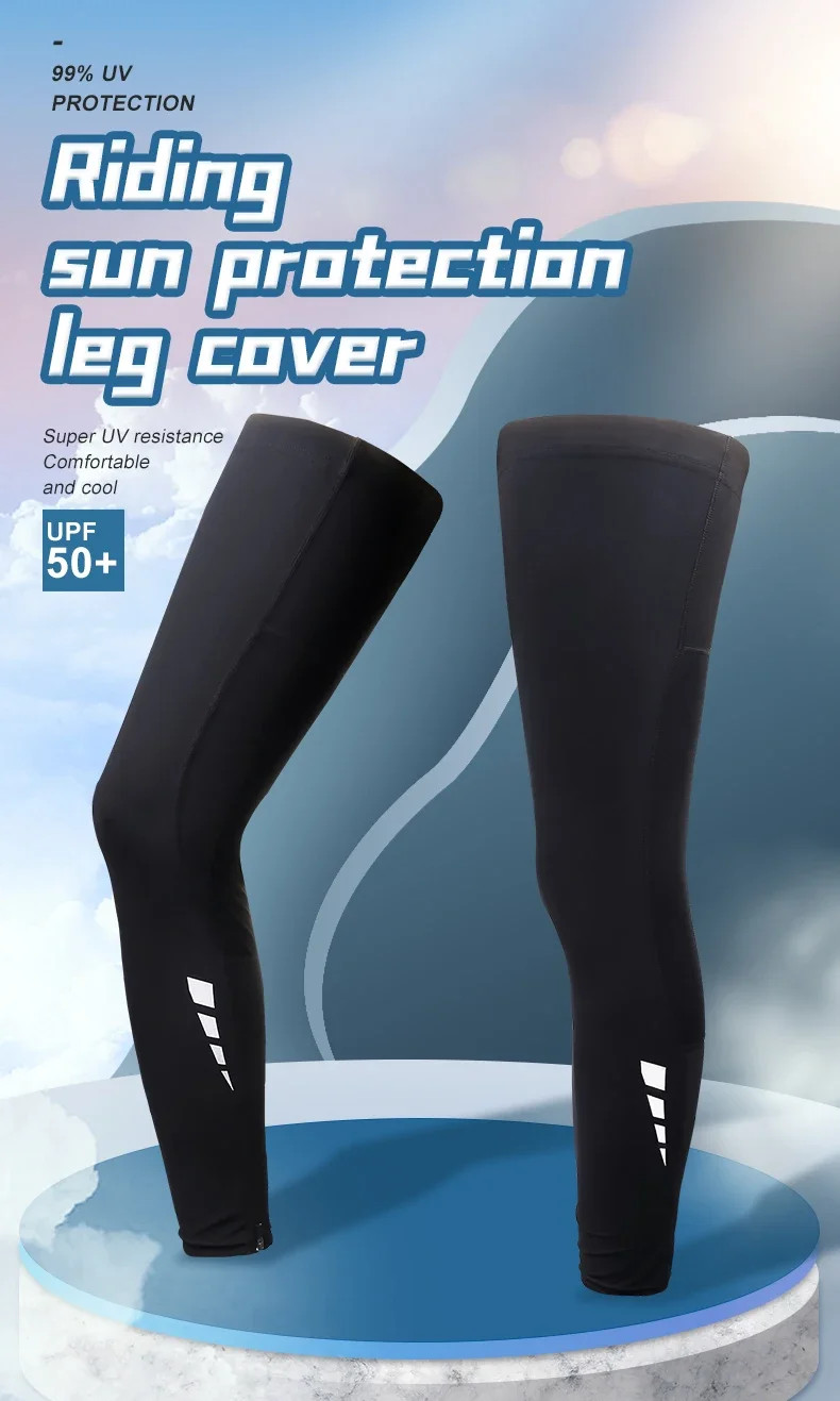 Cycling Leg Protection Sports Sun Anti-UV Bike Leg Sleeves Ice Fabric Bi