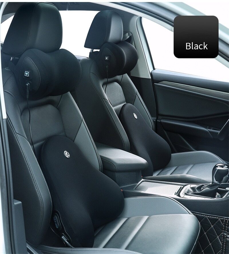 Car Massage Neck Pillow Lumbar Support Cushion Neck Head Waist Back Cushion