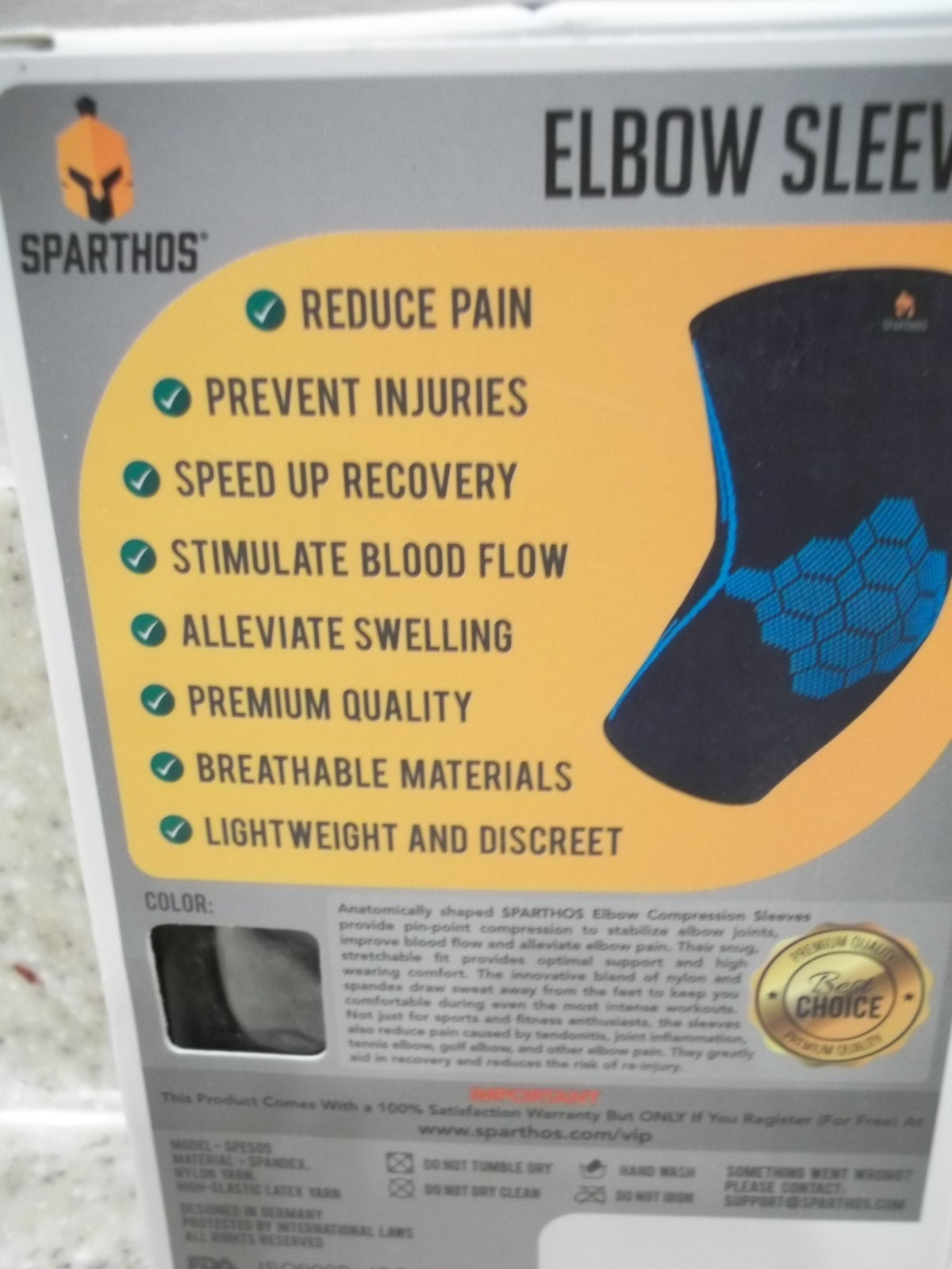 Sparthos Compression Elbow Sleeve Black Medium New I tried it on for a minute