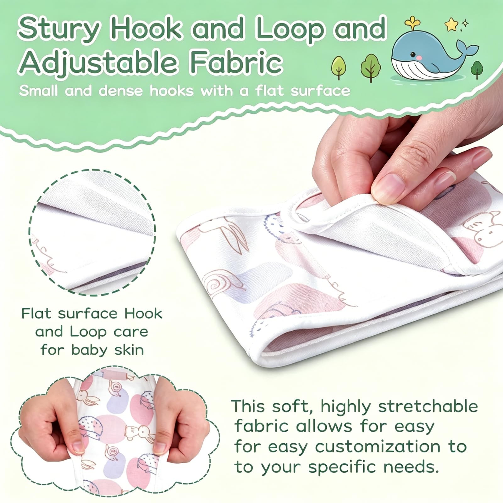 4 PCS Soft Cotton Baby Umbilical Cord Belly Band, Cartoon Pattern Newborn Bel…