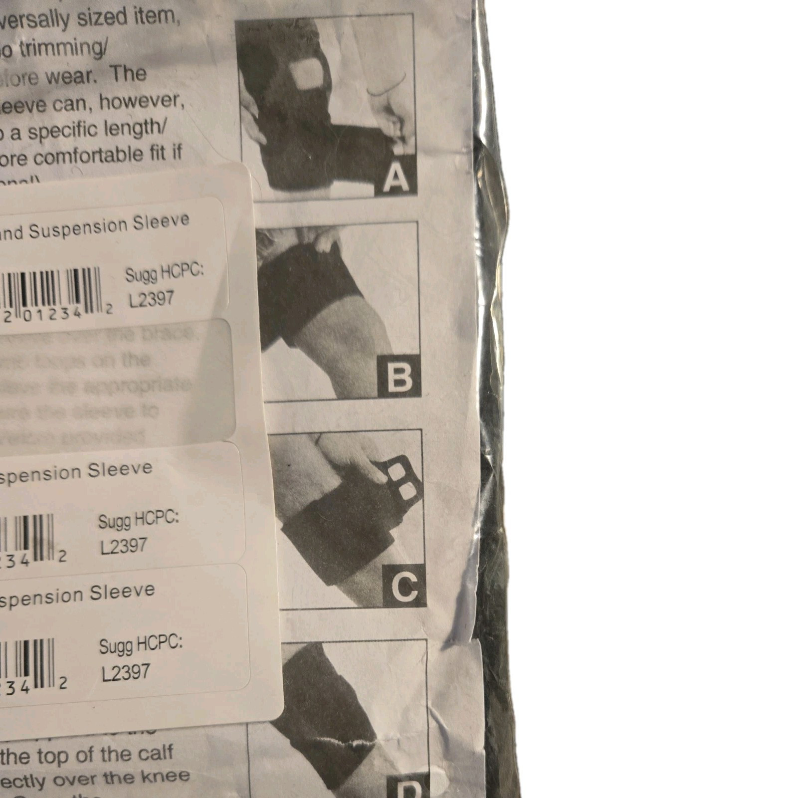 Comfortland Suspension Sleeve Part # CK007 SEE FULL DESCRIPTION BRACE HEALTHCARE