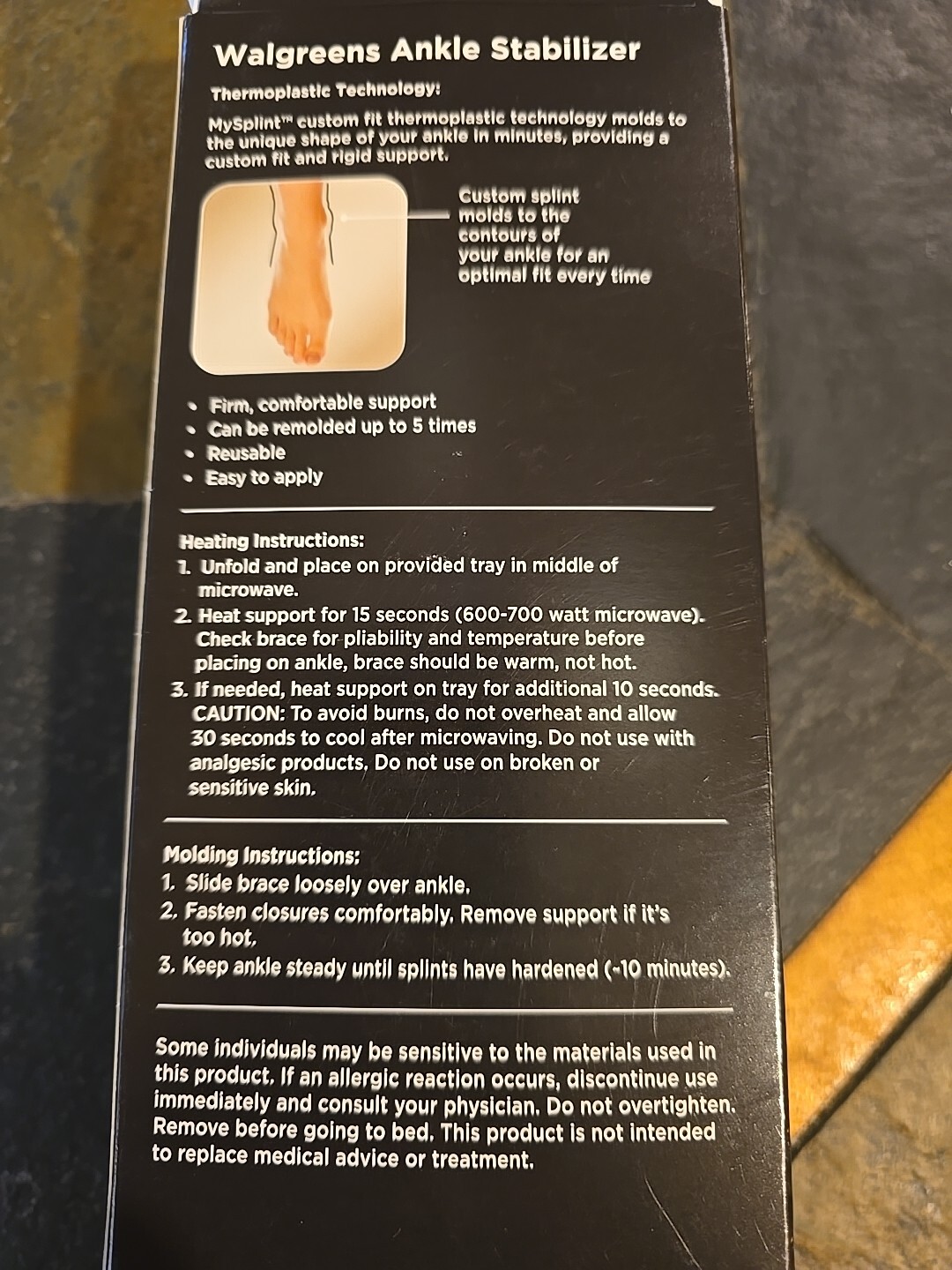 Walgreens~Ankle Stabilizer~Max Support~Adjustable