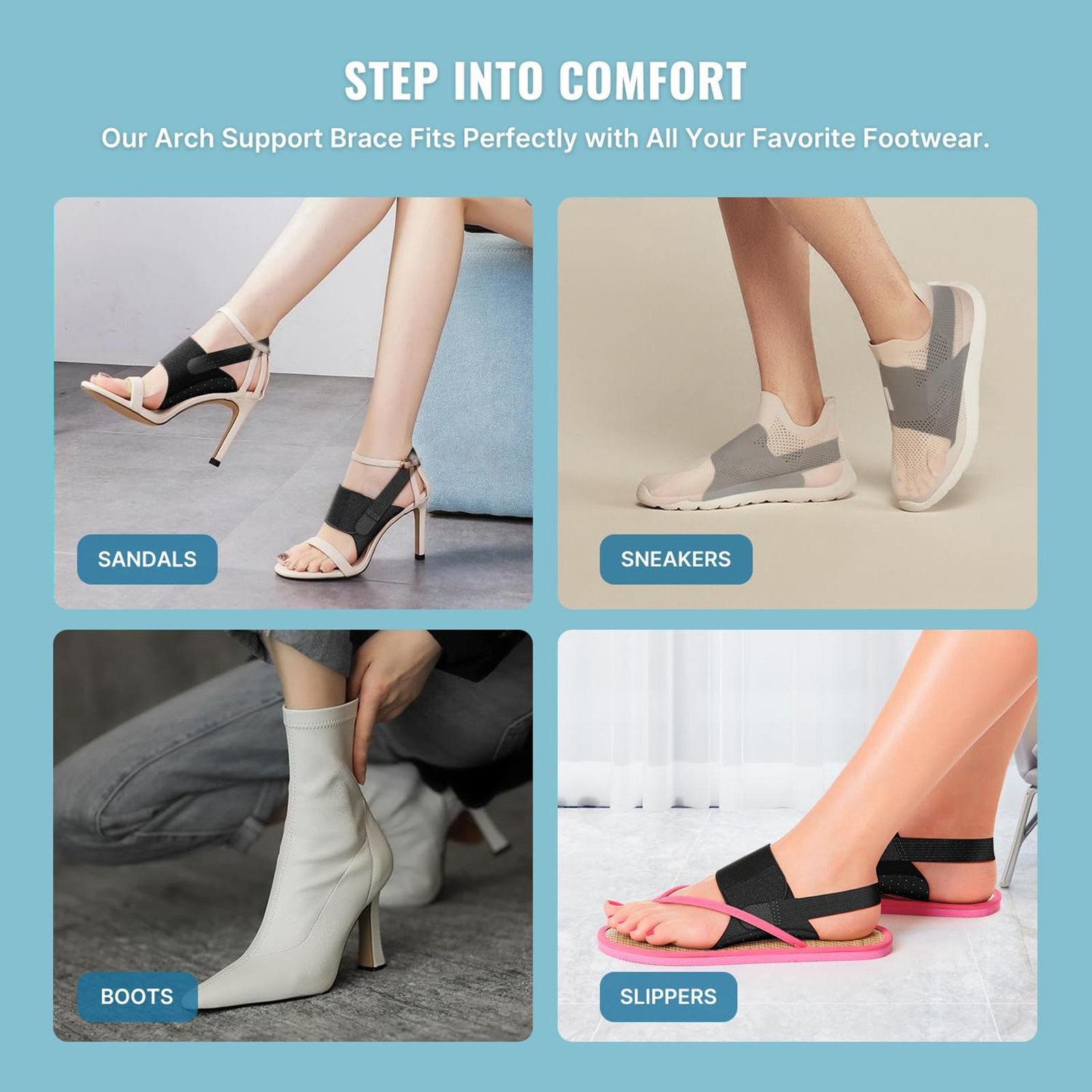 1 Pair Arch Support Inserts Footwear Arch Cushions Flat Feet Relief Support NEW