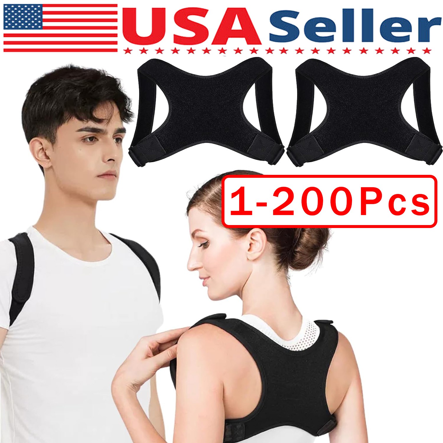 Back Posture Corrector Shoulder Straight Support Brace Belt Therapy Women Lot
