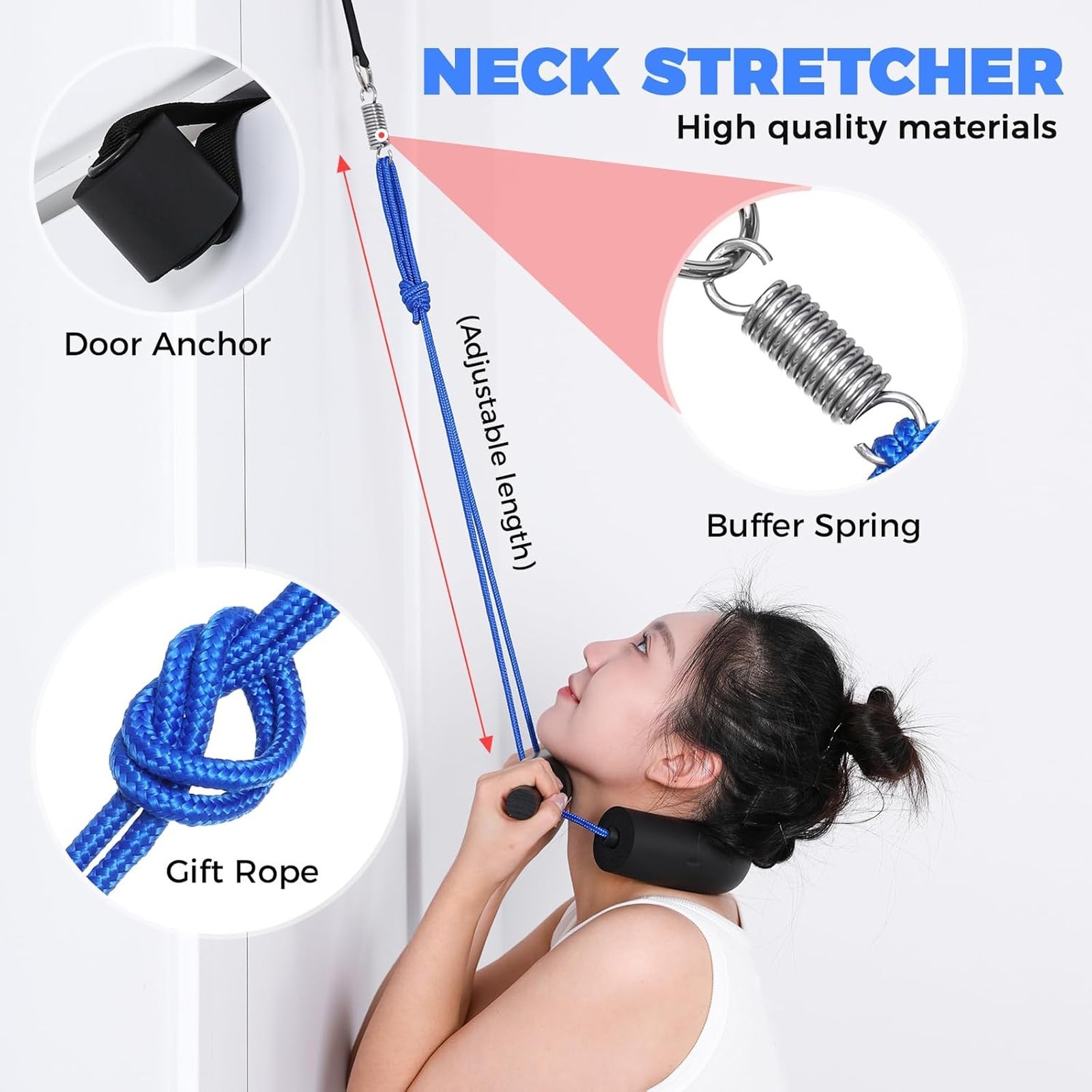 Cervical Neck Traction Device Over Door for Neck Pain Relief Spinal