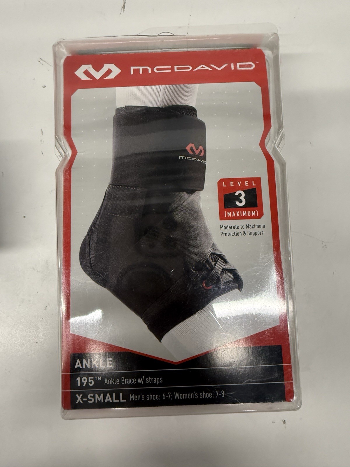 MCDAVID ANKLE BRACE w/ STRAPS **X SMALL** MD195