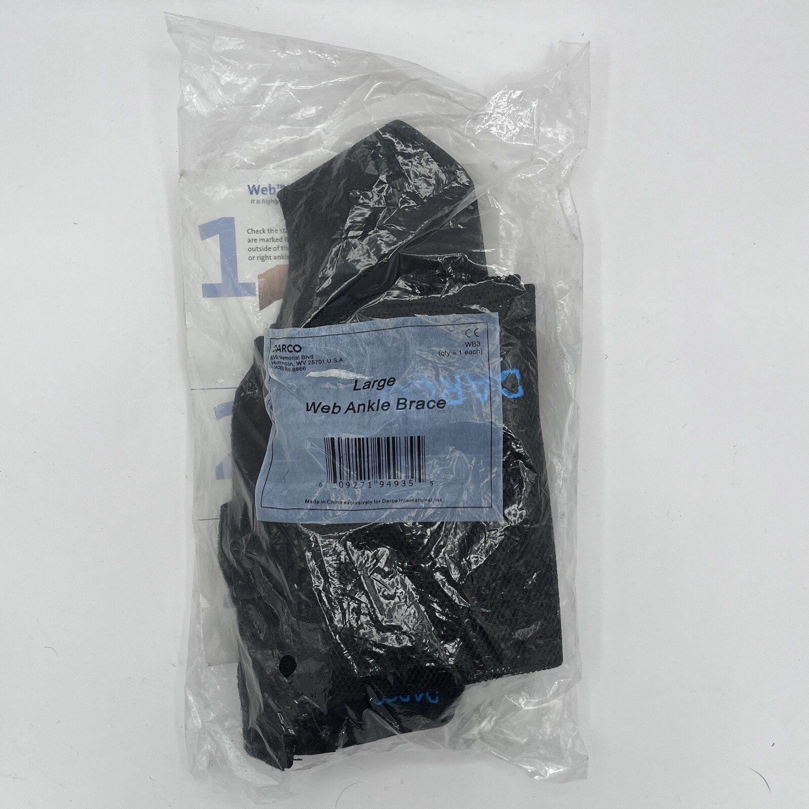 Darco Web Ankle Brace Large Bungee Hook and Loop Strap Closure for the Foot NEW!