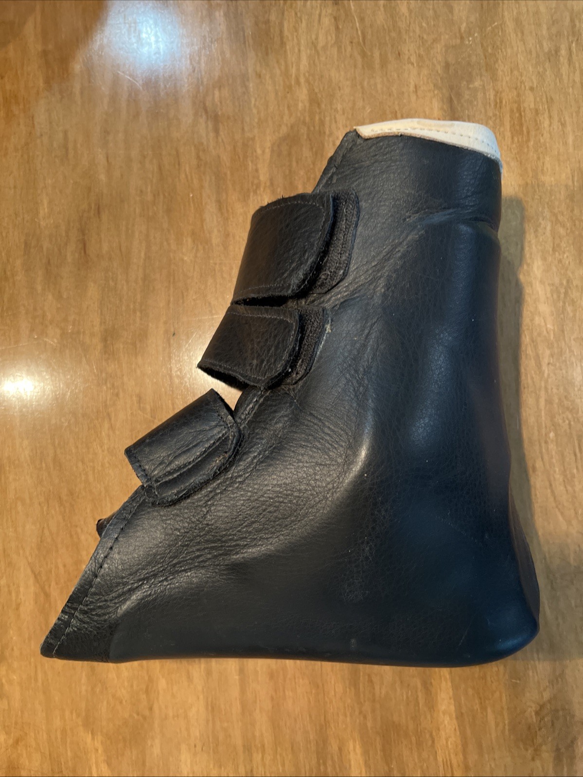 Black Leather Custom Ankle Brace Support Left AFO Size Large