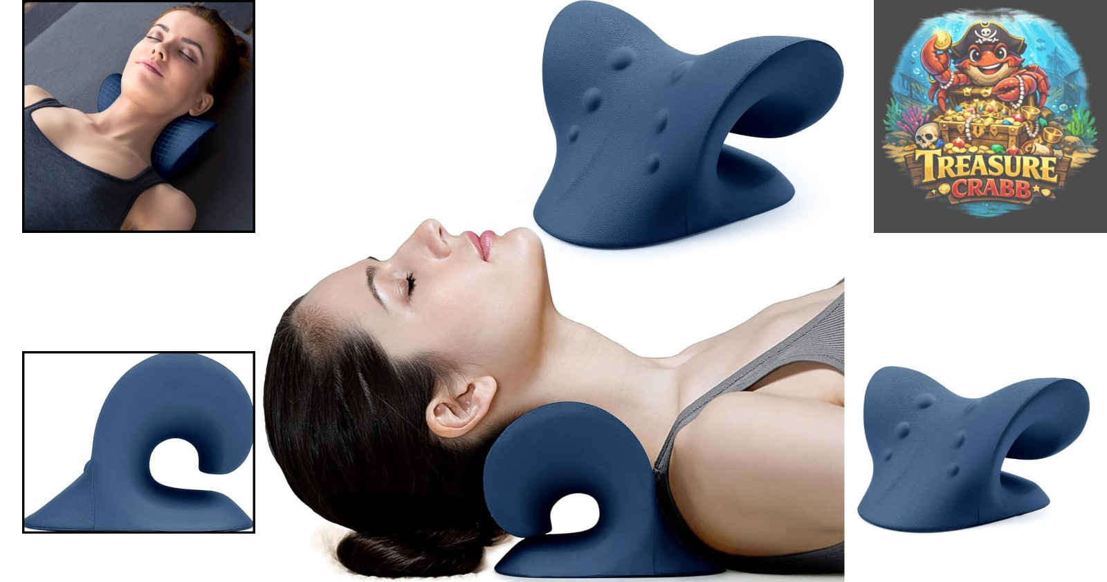 Memory Foam Neck Stretcher & Cervical Traction Pillow for TMJ & Spine Support