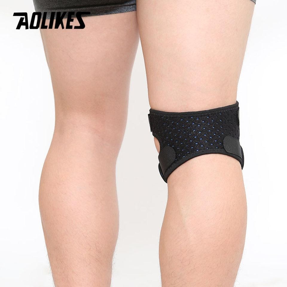 Aolikes 1pcs Adjustable Patella Knee Strap with Double Compression Pads Knee Sup