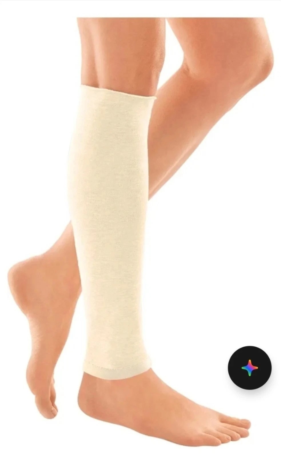 CIRCAID Left and Right Under Compression Leg Sleeve Lower Leg BEIGE One Size