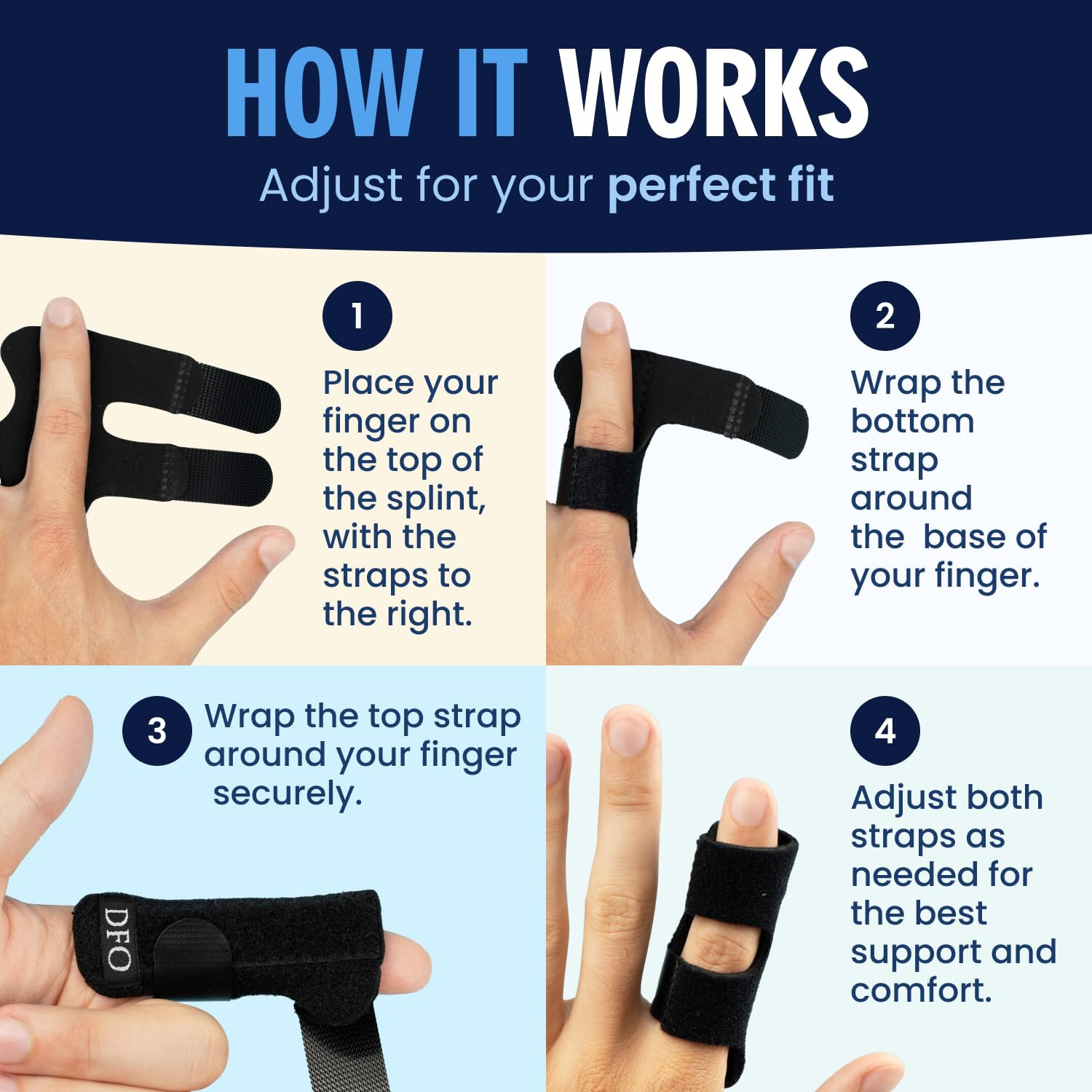 Dr. Frederick’S Trigger Finger Splint – 2 Ct – HSA/FSA – Index, Middle & Ring Fi