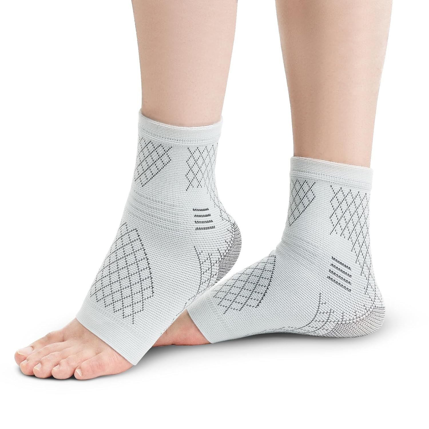 2 Pack Ankle Brace for Sprained Ankle, Arch Support Compression Sleeve Socks …