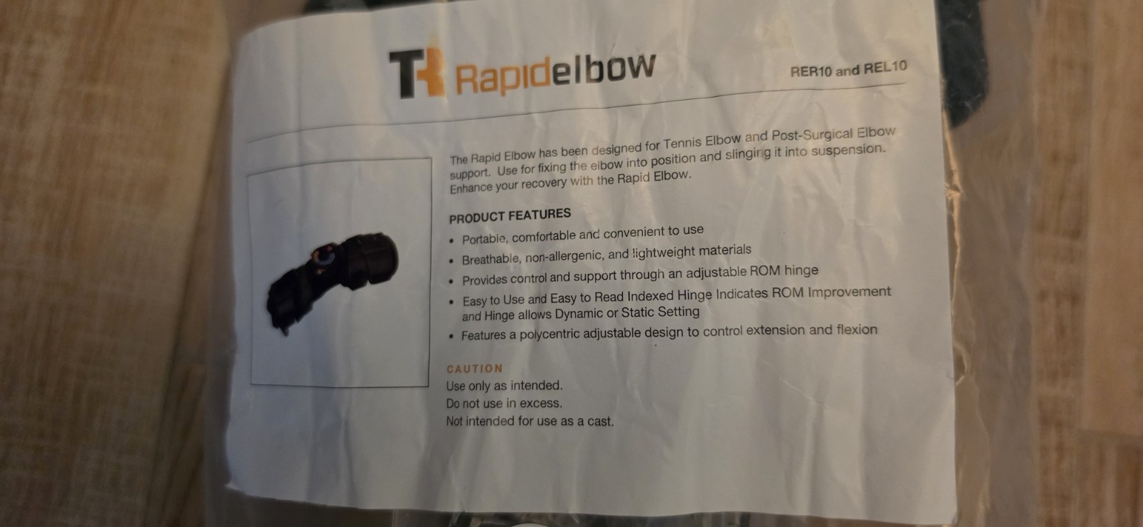 New TR Rapid Elbow Left Adjustable Hinged Elbow Brace