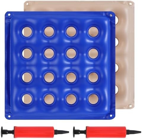 2-Pack Inflatable Seat Cushions, Pressure Relief Waffle Cushion, Ideal for Long