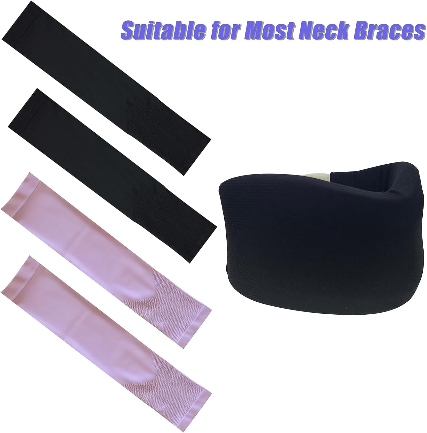 4 Pack Neck Brace Cover Soft Cervical Collar Covers for Men and Women Ultra-Comf