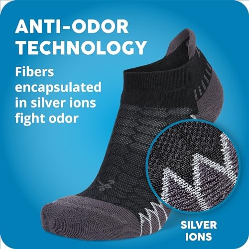 Silver Compression Fit Performance No Show Athletic Running X-Large Black