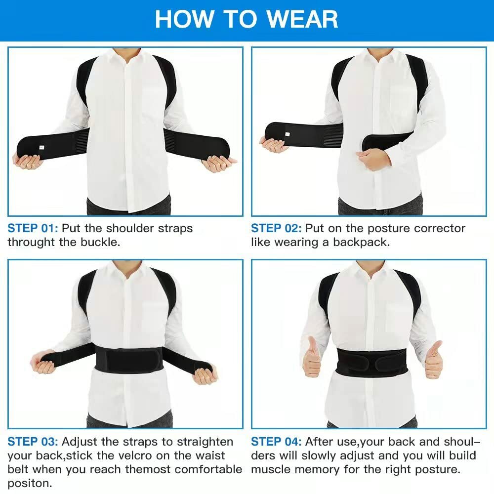 Hunchback Kyphosis Posture Back Brace Corrector Round Shoulder Orthopedic Belt