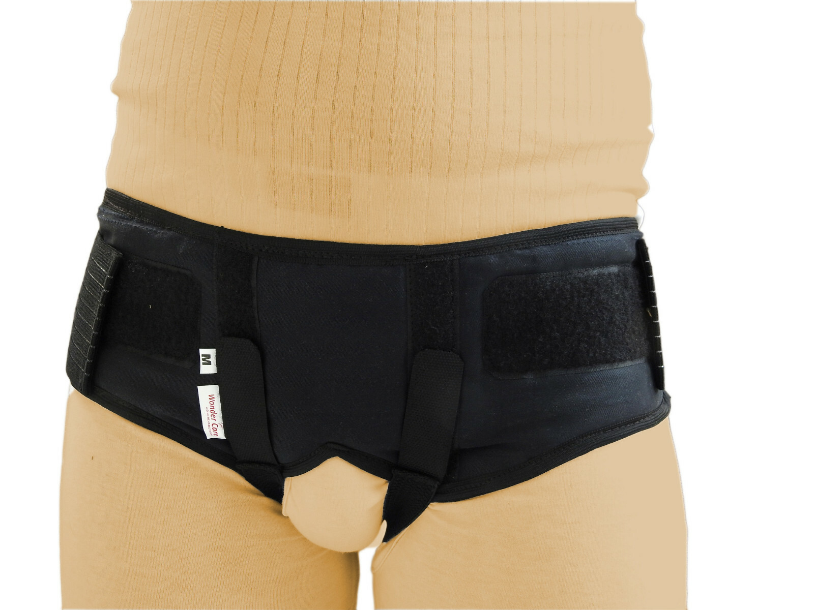 Inguinal Hernia Support Truss brace for Double Two Removable Compression pads.