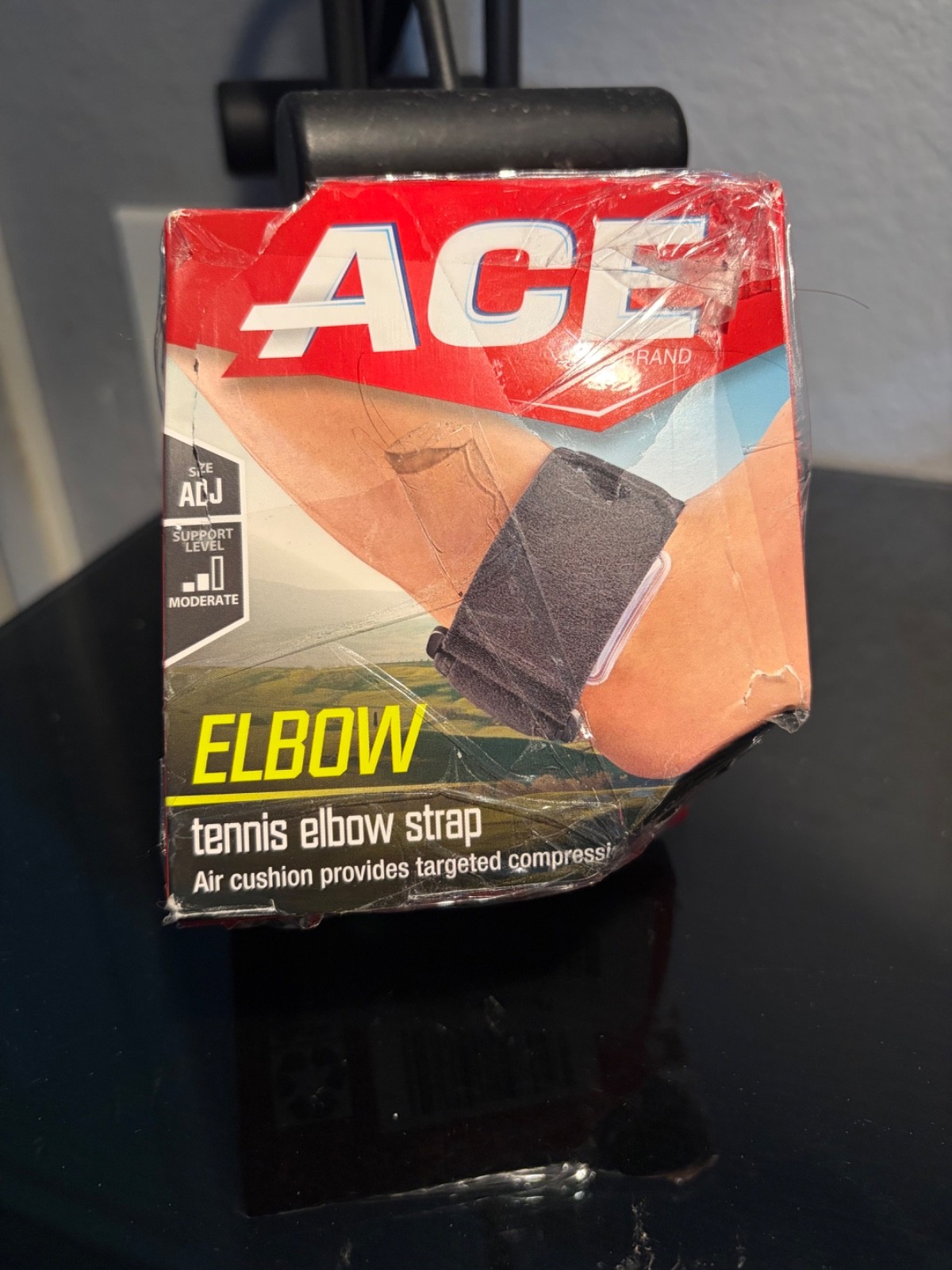 ACE Brand Tennis Elbow Support Strap One Size Fits Most Black 1 Count New In Box
