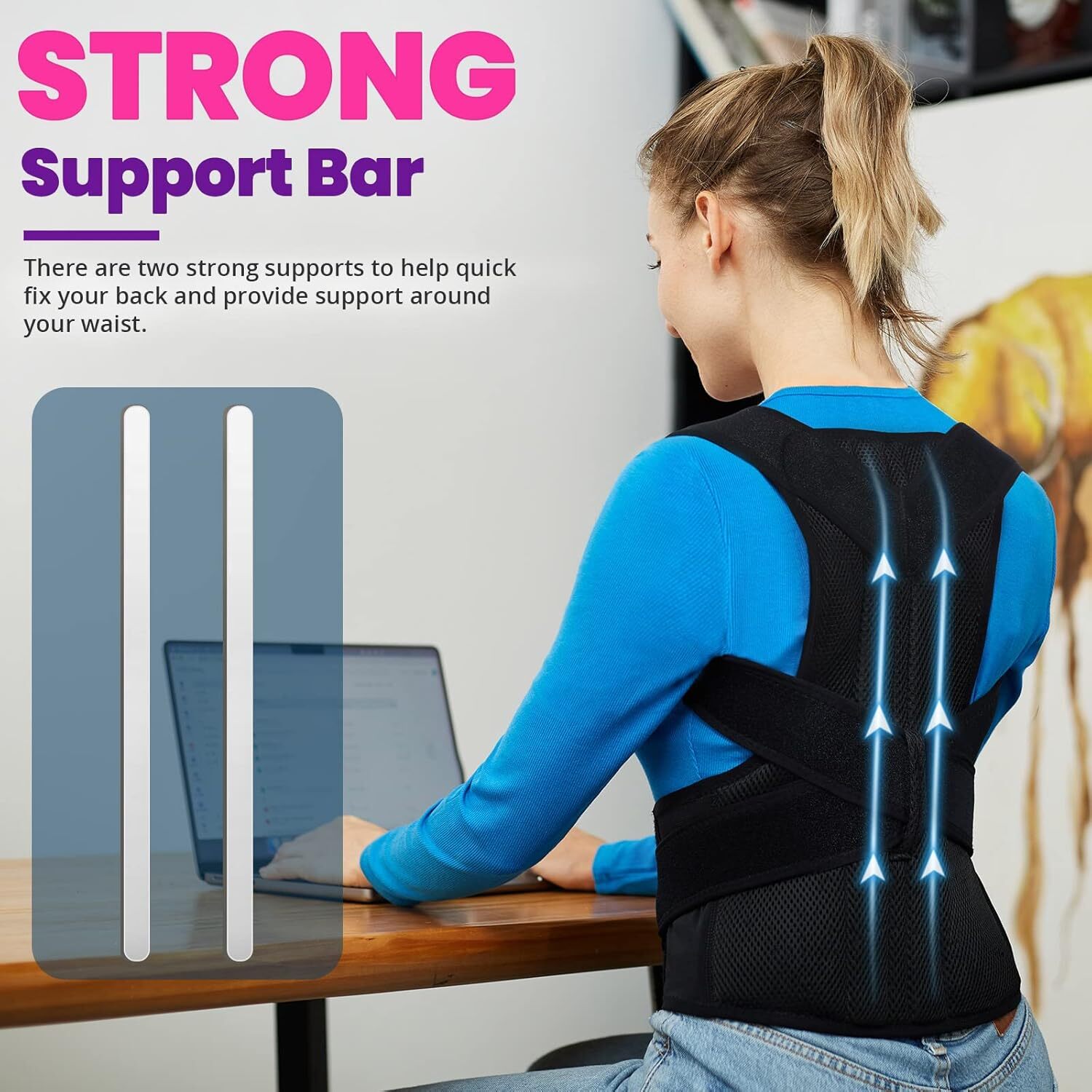 Men Women Posture Corrector for Hunched Back Kyphosis, Compression Fracture Belt