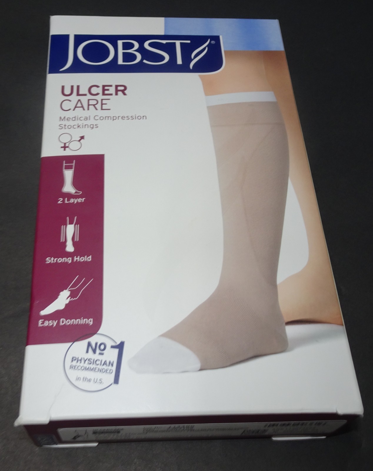 JOBST Medical compression Leg 40 mmhg 114489 2X Large Beige Knee High w/ zipper