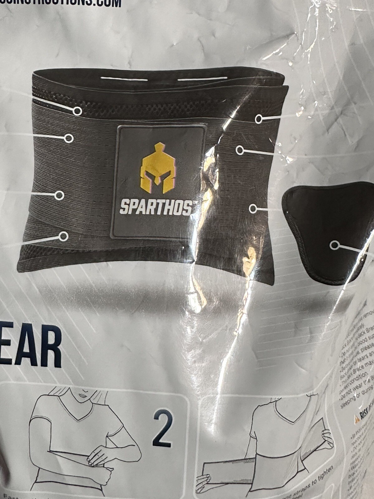 Sparthos XXL Back Brace – Adjustable w/Removable Lumbar Pad – New. Sealed🔥”