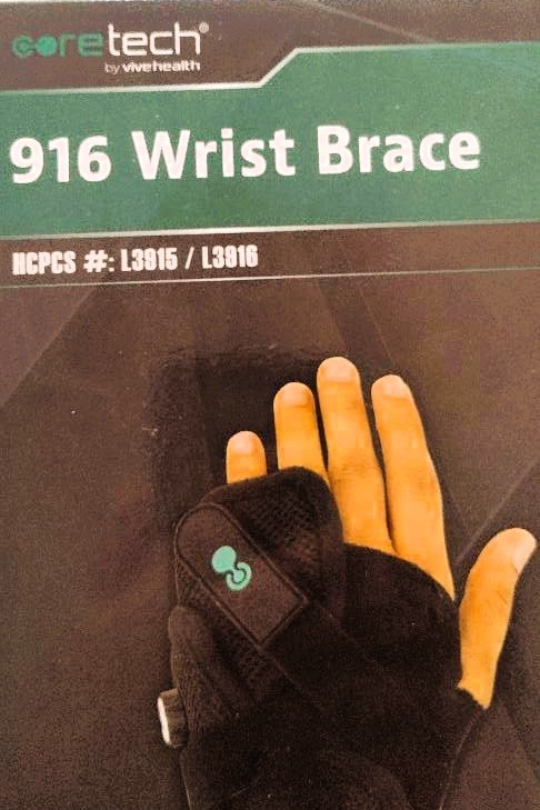 CORETECH 916 Universal Wrist Brace/Splint – Black #L3915/L3916