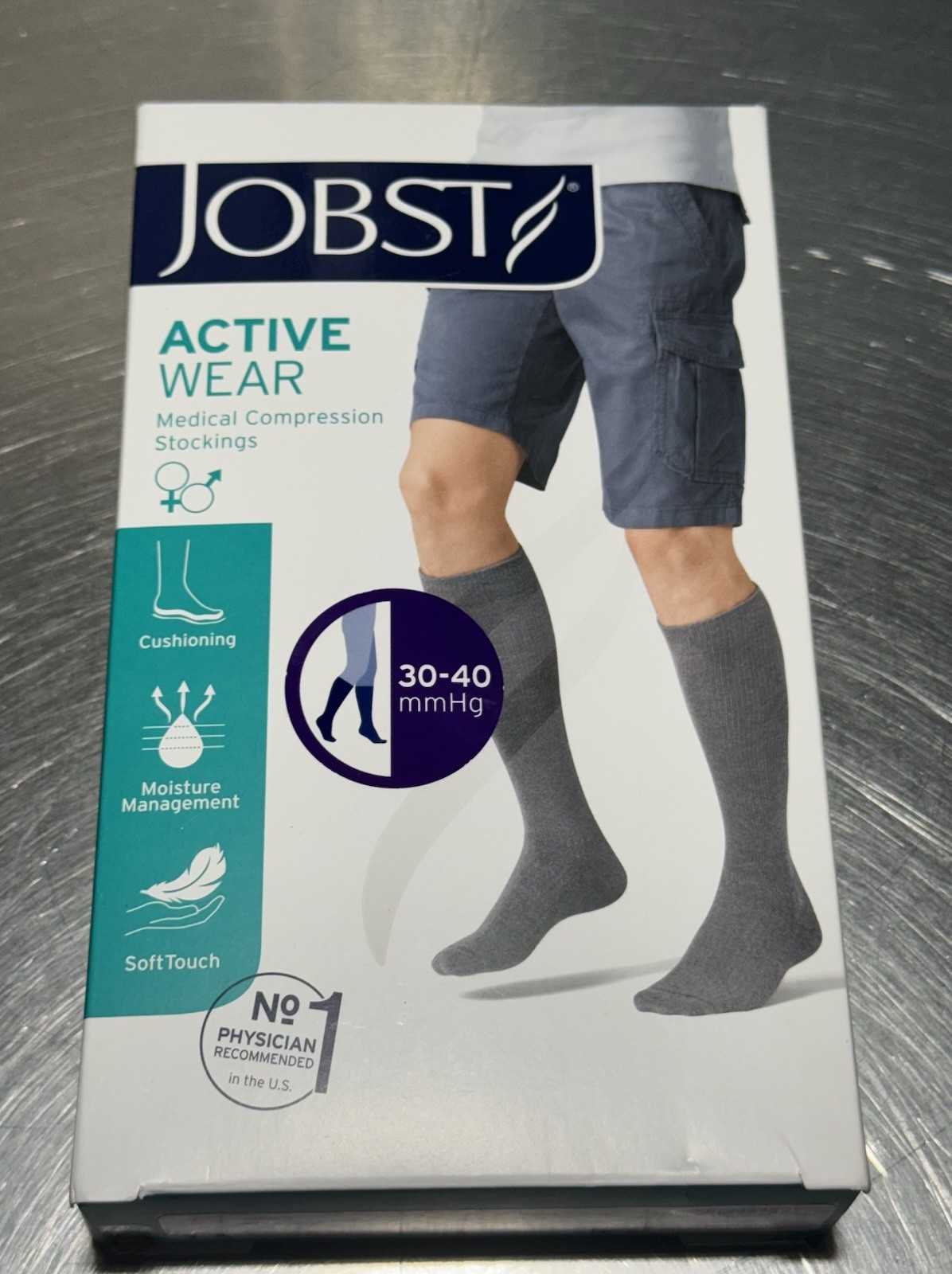 Jobst ActiveWear 30-40 mmHg Extra Firm Support Athletic Knee High XL Full Calf
