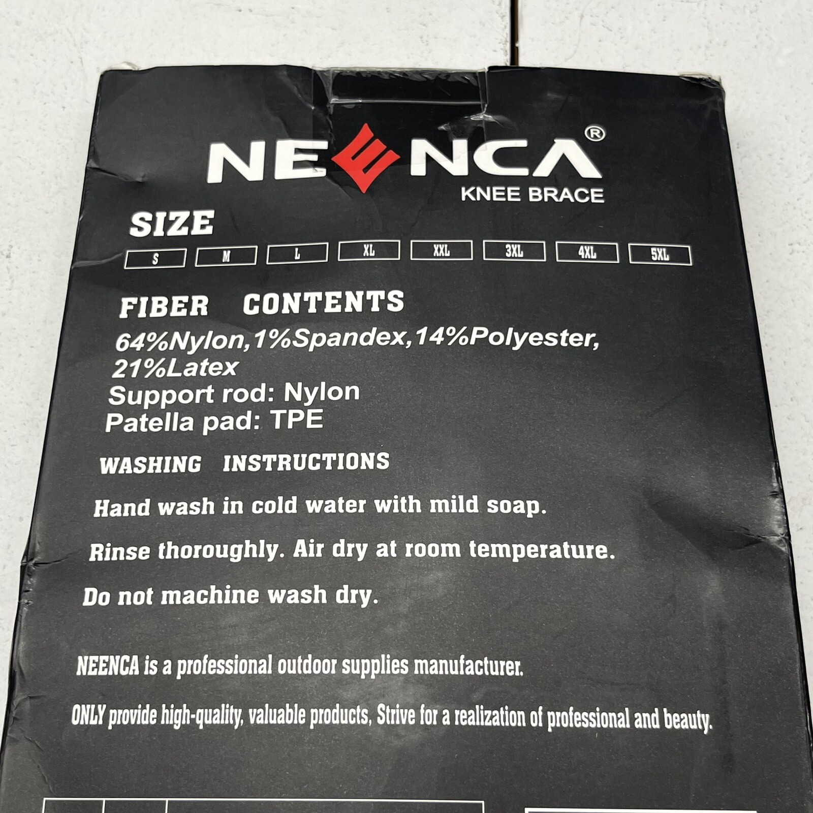 Neenca Black Professional Knee Brace For Pain Relief Unisex Adult Size Large