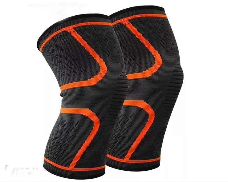 2x Knee Sleeves Copper Silver Compression Brace Support Sport Joint Injury Pain