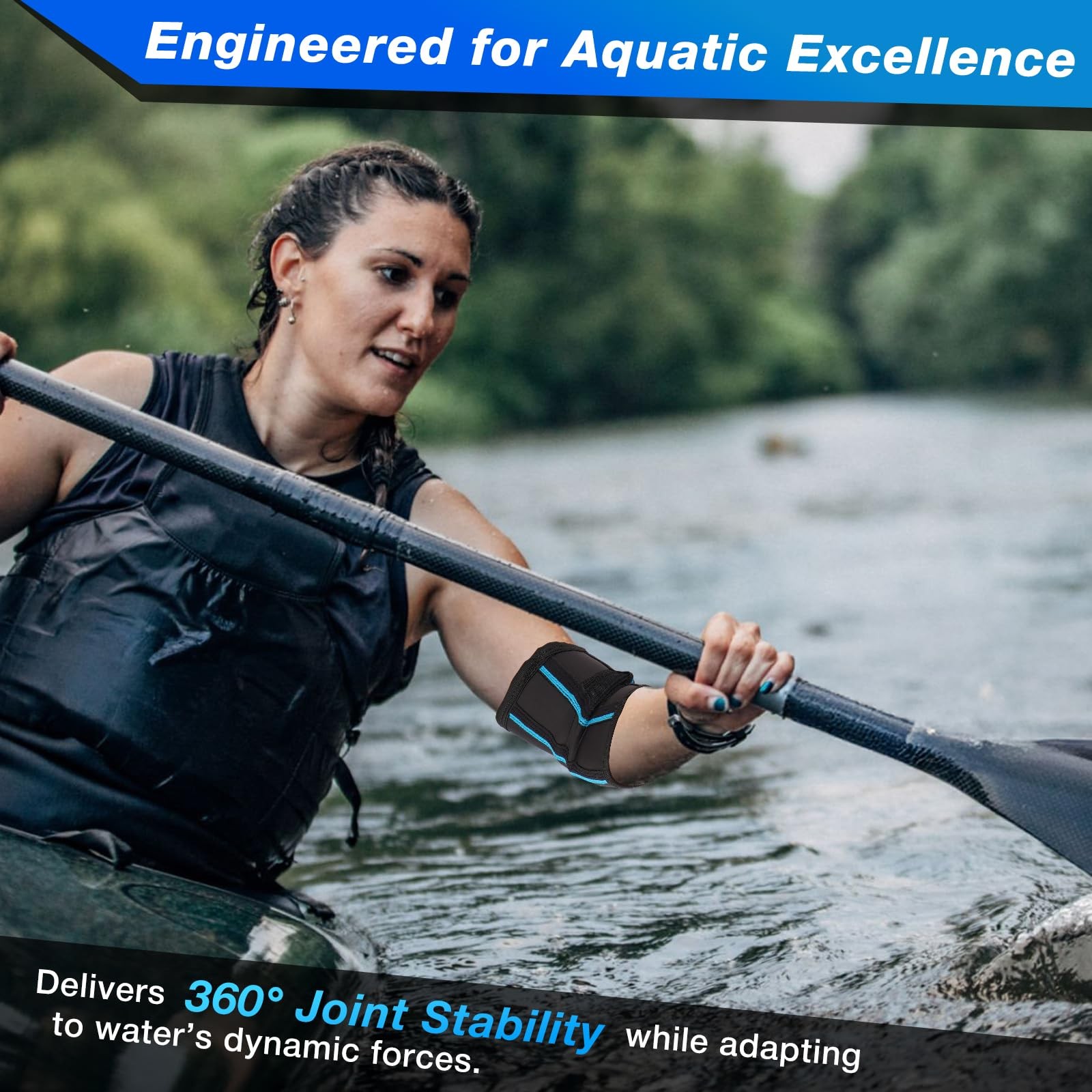 AquaFlex Pro Elbow Brace, Compression Elbow Sleeve for Swimming, Aquatic, Sai…