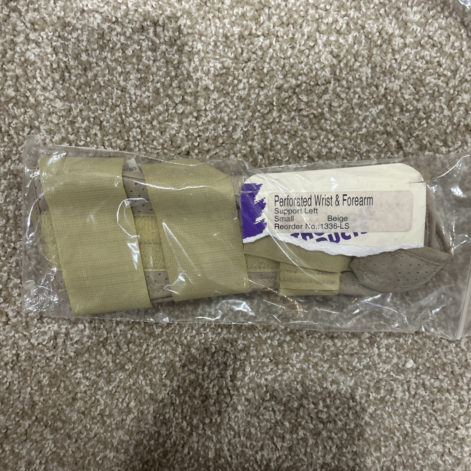 Alex Perforated Wrist & Forearm Support- right- Small- Beige