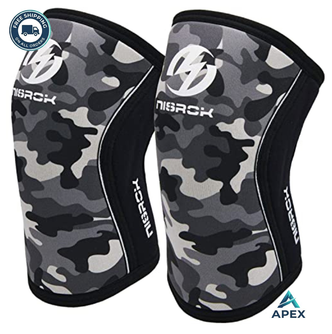 Neoprene Knee Sleeves 7mm Compression Brace Pair Cross Training Weightlifting