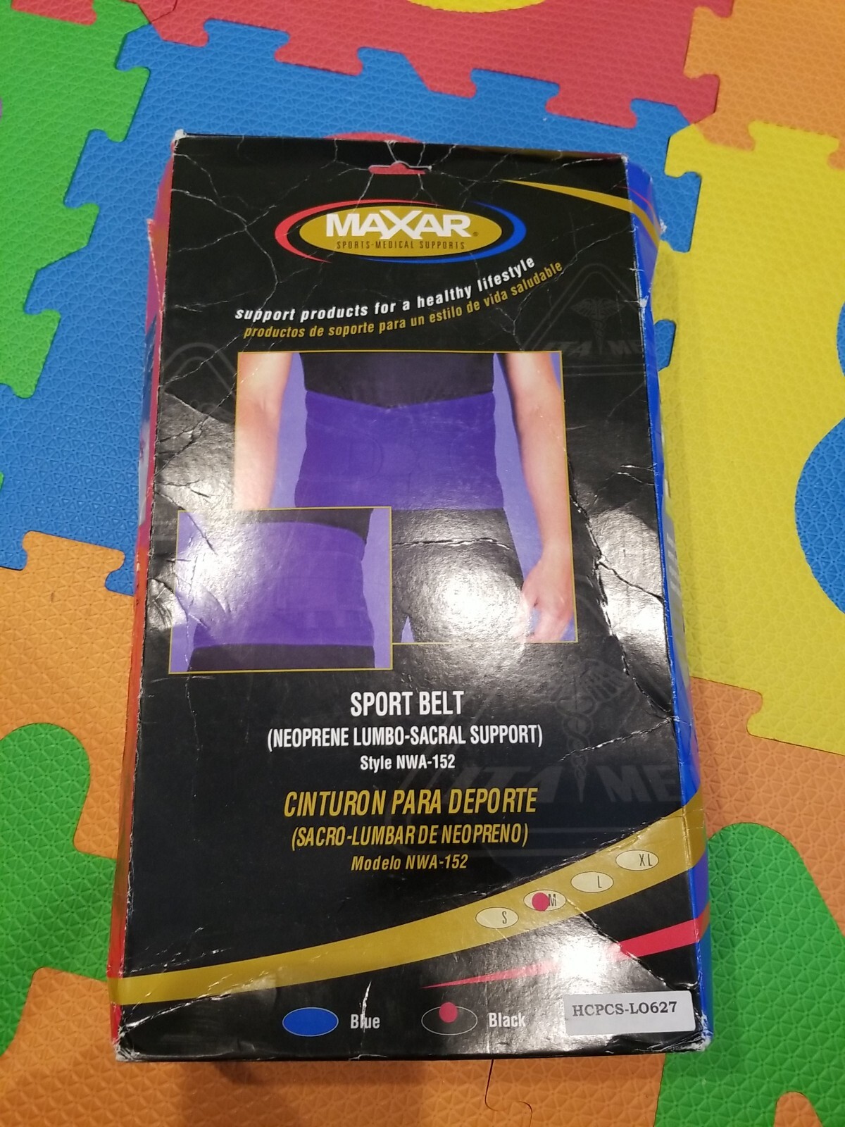 MAXAR SPORTS-MEDICAL SUPPORTS SPORT BELT NEOPRENE LUMBO-SACRAL SUPPORT SIZE M