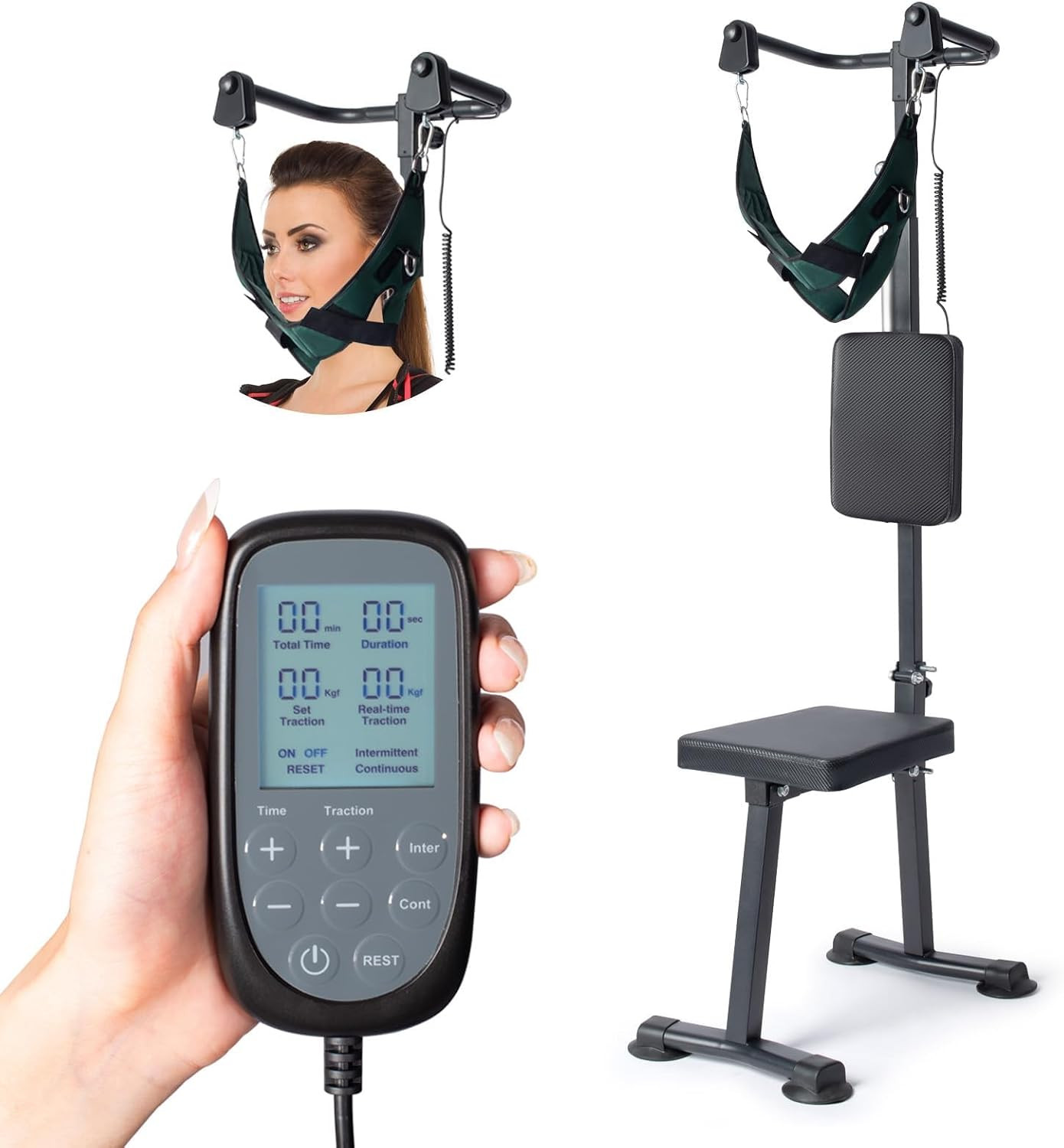 Cervical Neck Traction Device, Home Neck Traction, Upgrade to Electric Dual Mode