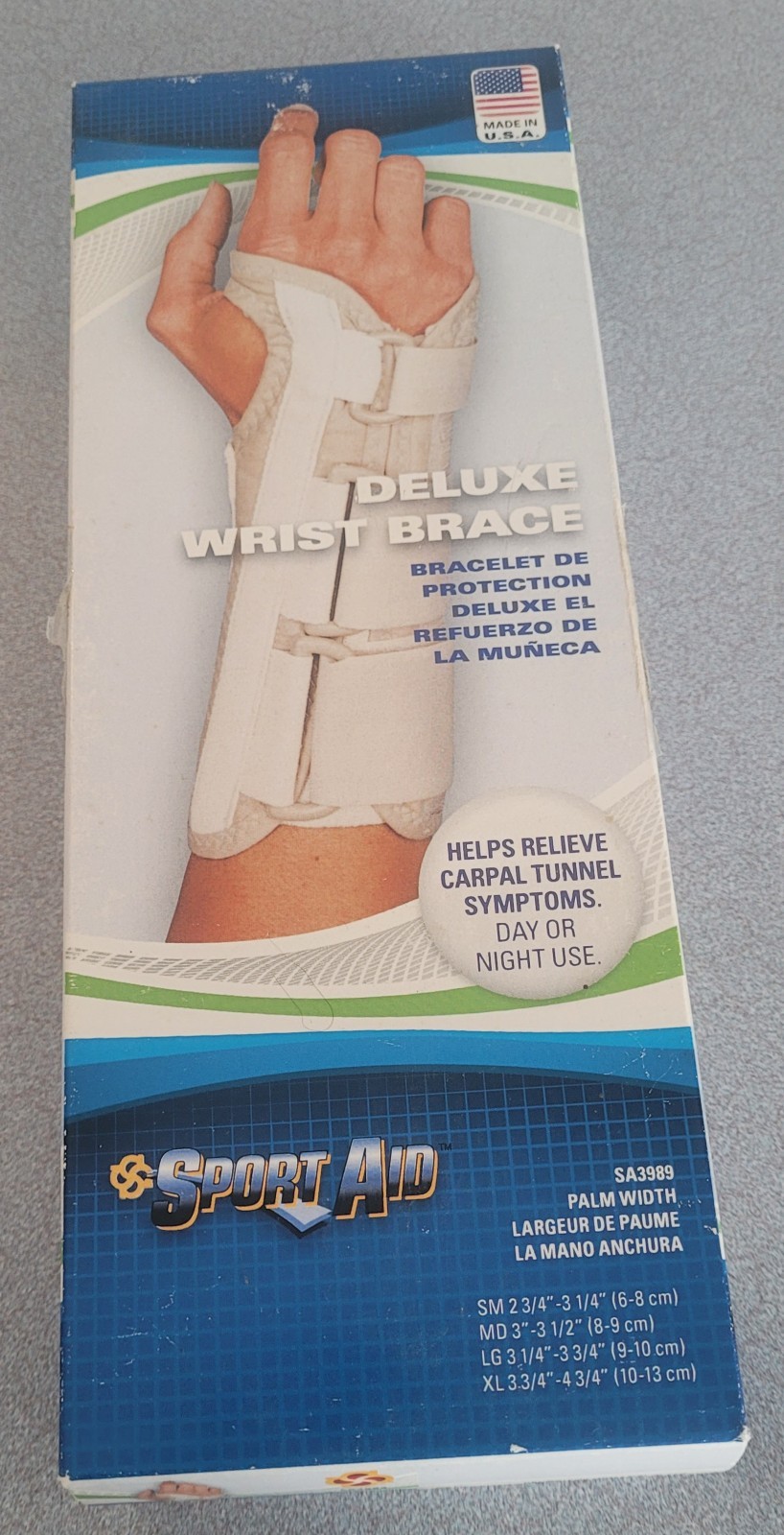 Sportaid Wrist Brace Deluxe Left Beige Small 1 each By Scott Specialties