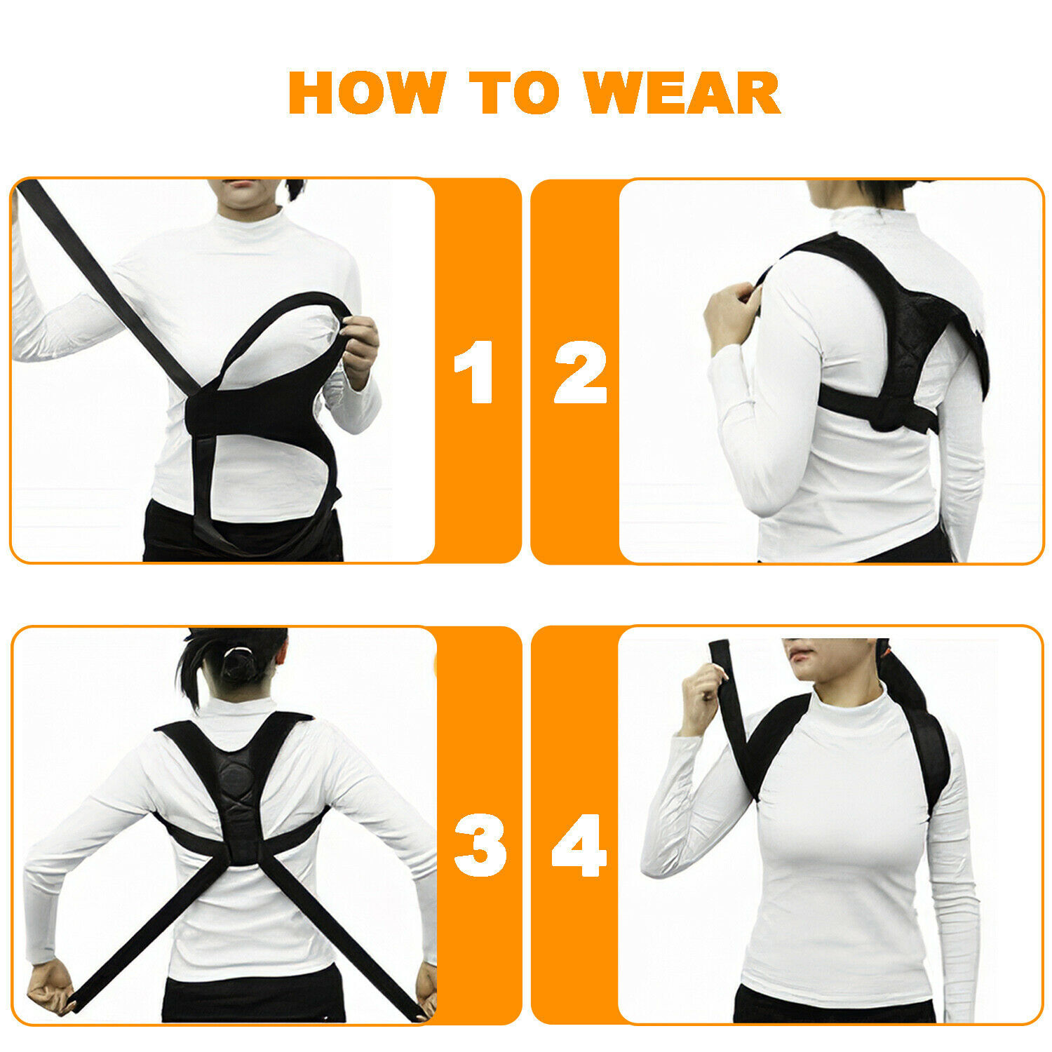 Upper Back Support Belt high quality breathable Posture Corrector for Unisex