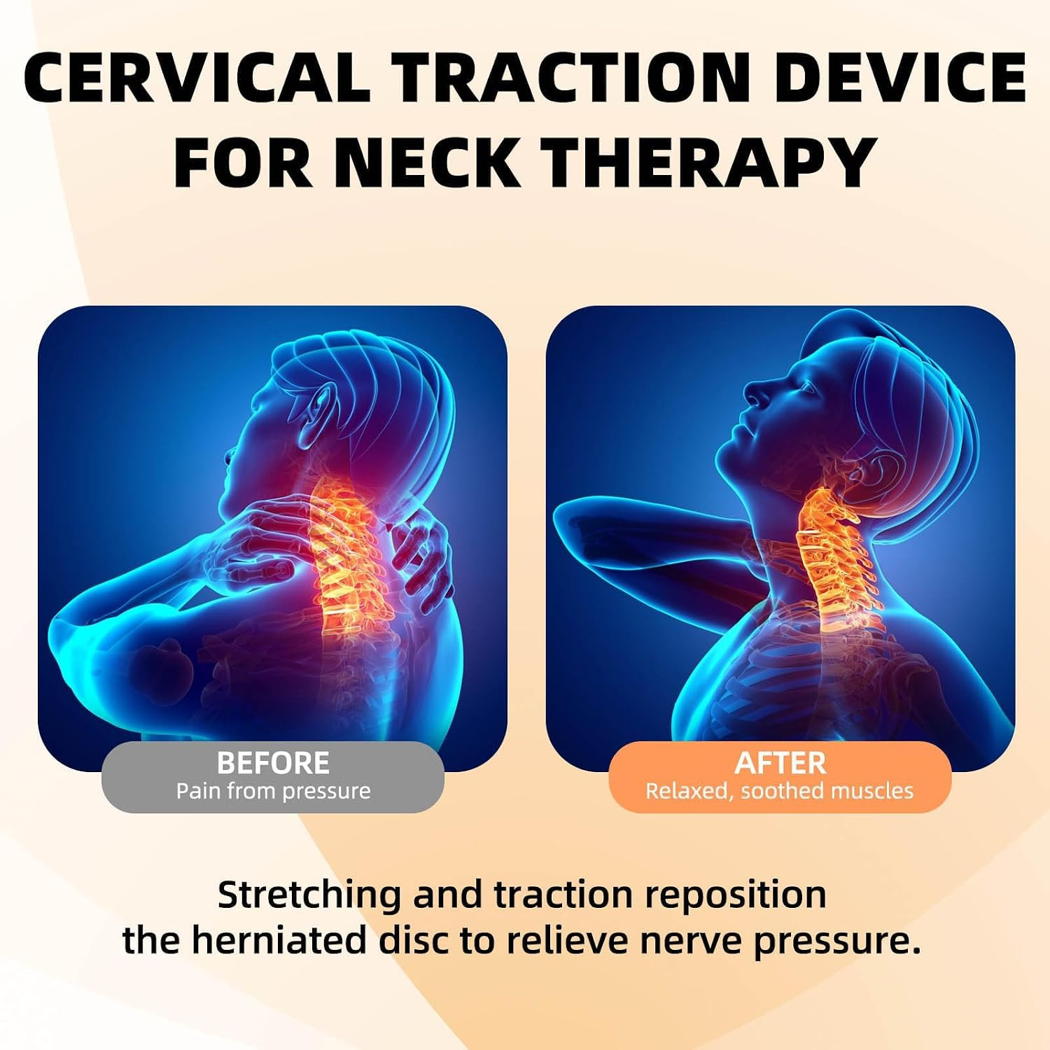 Cervical Neck Traction Device, Home Neck Traction, Upgrade to Electric Dual Mode