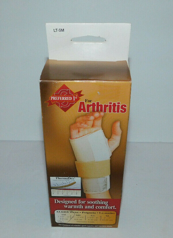 NIB SCOTT SPECIALTIES LH WRIST WRAP FOR ARTHRITIS OR INJURY SIZE SMALL