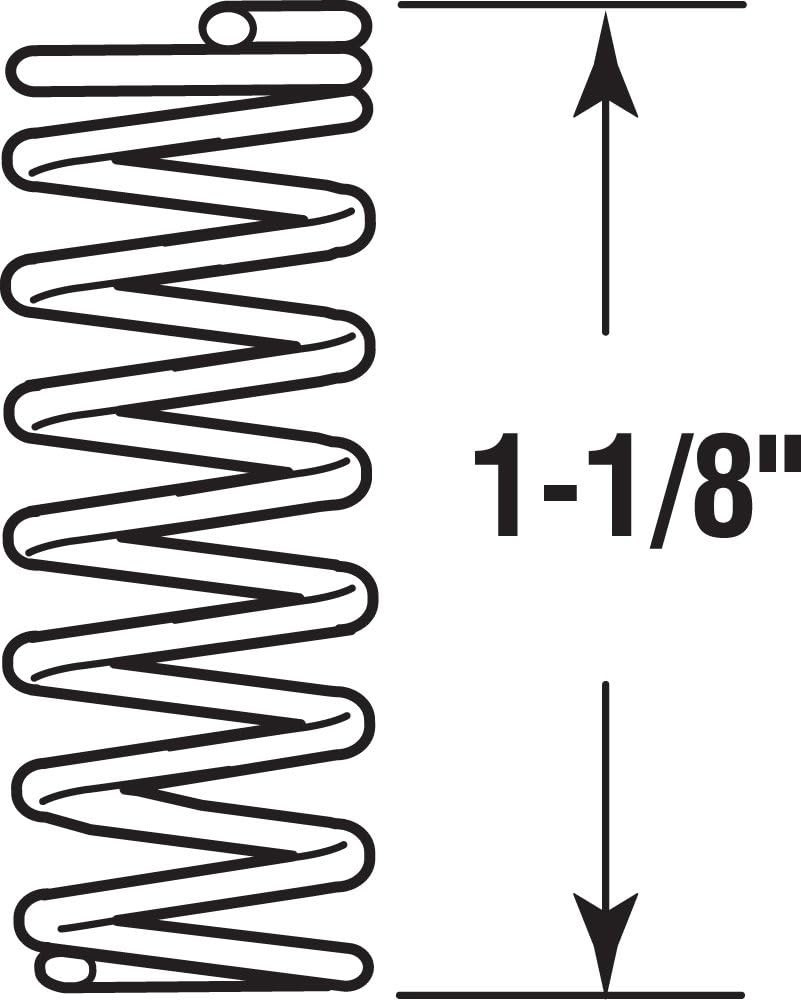 Versatile Compression Springs | Nickel Finish | 4 Pack of 3/8 In. x 1-1/8 In.