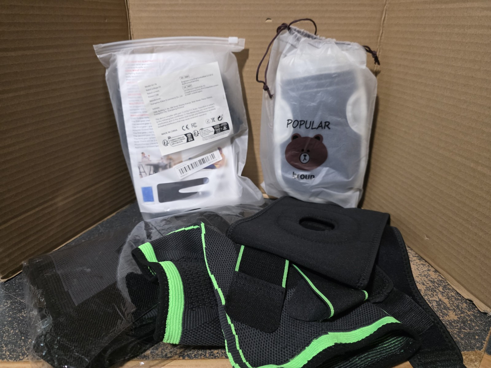 5 New in Bag & New Unused Lot of Heating & Knee Braces & Other Misc. Brace