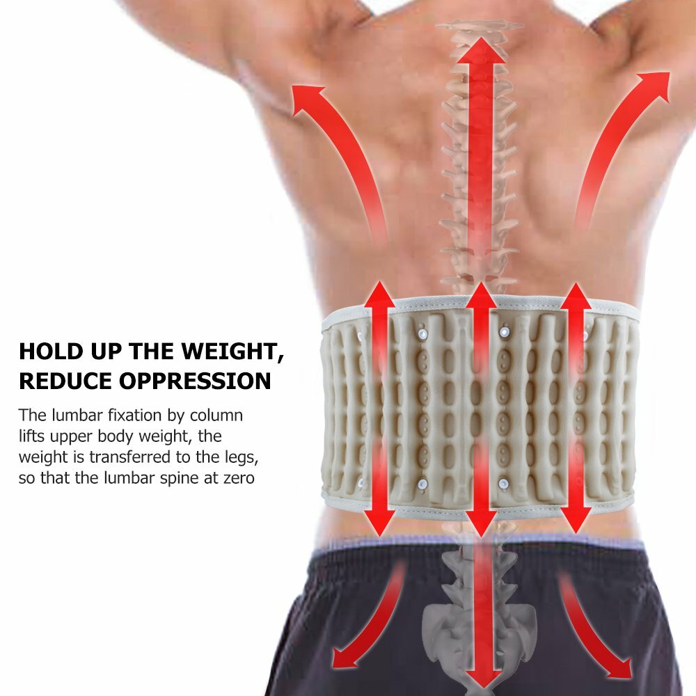 Decompression Lumbar Support Belt Waist Air Traction Brace Spinal Relief Belt