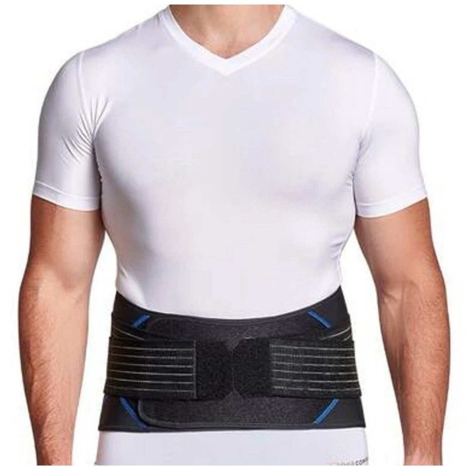 NWOT Tommie Copper Men’s Adjustable Compression Back Brace Black Size 2x/3x